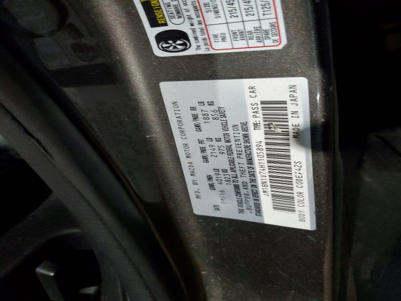 Aukcja sprzedaży 2017 Mazda 3, vin: JM1BN1V74H1105894, numer aukcji: 51154376