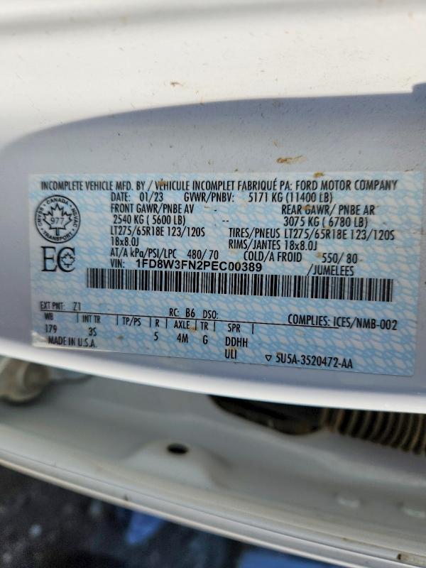 Aukcja sprzedaży 2023 Ford F350, vin: 1FD8W3FN2PEC00389, numer aukcji: 47441096