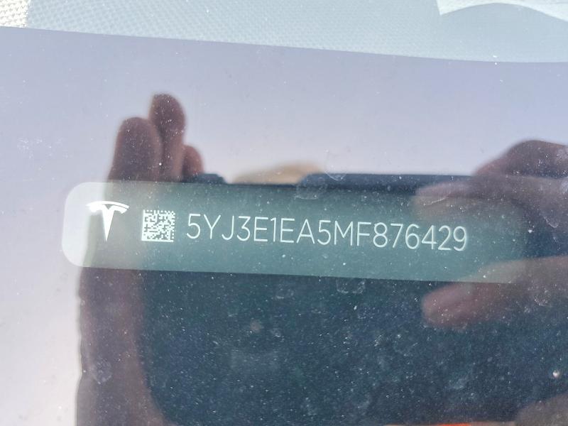 Aukcja sprzedaży 2021 Tesla Model 3, vin: 5YJ3E1EA5MF876429, numer aukcji: 50683706