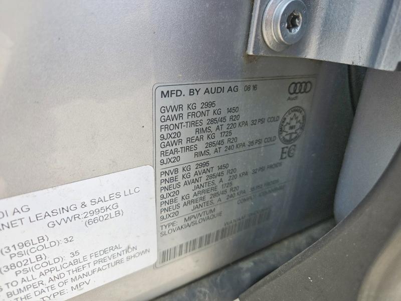 Aukcja sprzedaży 2017 Audi Q7, vin: WA1VAAF70HD026402, numer aukcji: 51149386