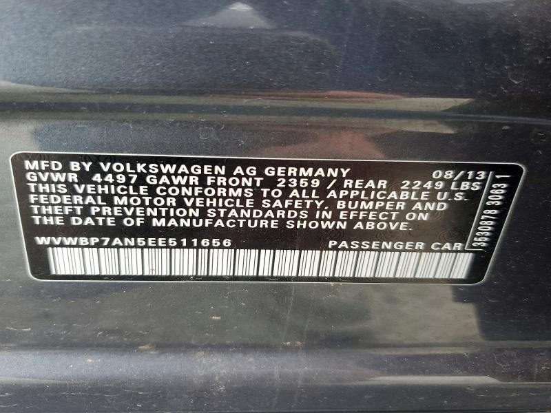 Aukcja sprzedaży 2014 Volkswagen Cc, vin: WVWBP7AN5EE511656, numer aukcji: 51528056