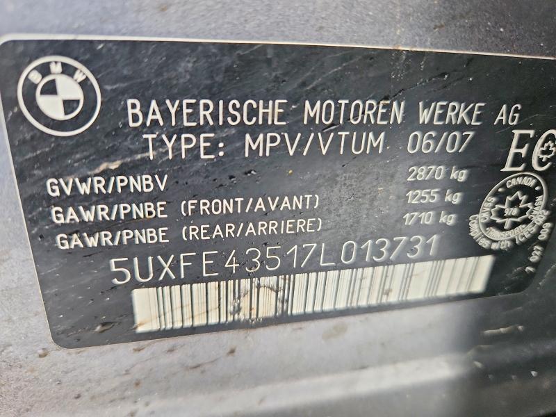 Aukcja sprzedaży 2007 Bmw X5, vin: 5UXFE43517L013731, numer aukcji: 47683016