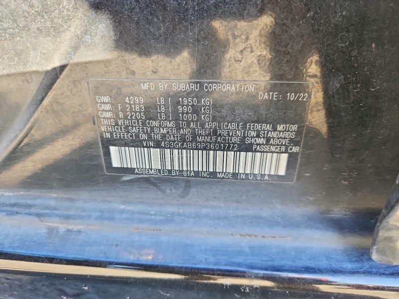 Aukcja sprzedaży 2023 Subaru Impreza, vin: 4S3GKAB69P3601772, numer aukcji: 49793686