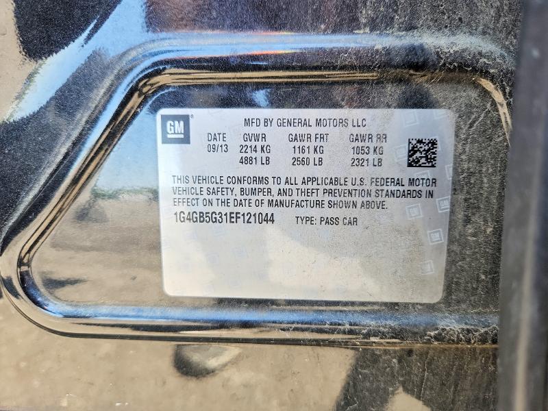 2014 Buick Lacrosse მანქანა იყიდება აუქციონზე, vin: 1G4GB5G31EF121044, აუქციონის ნომერი: 50104686