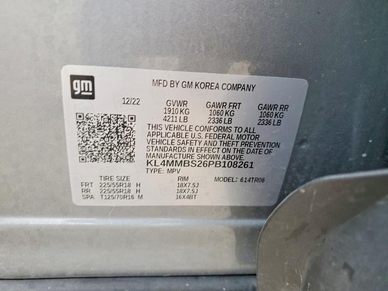 2023 Buick Encore Gx მანქანა იყიდება აუქციონზე, vin: KL4MMBS26PB108261, აუქციონის ნომერი: 50669116