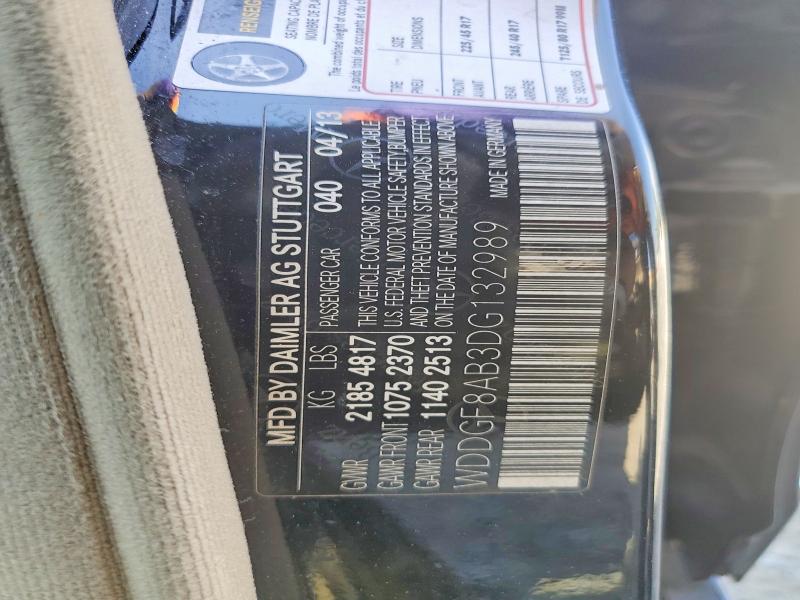 Aukcja sprzedaży 2013 Mercedes-benz C, vin: WDDGF8AB3DG132989, numer aukcji: 55635886