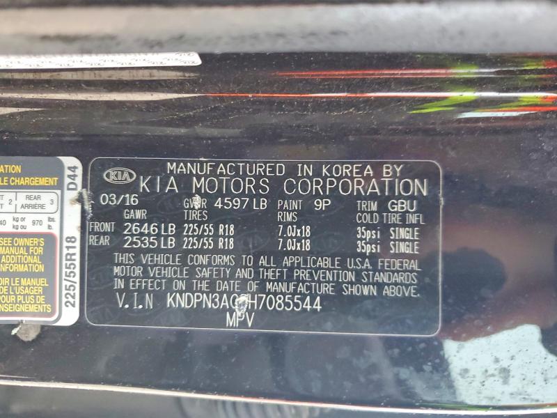 51896276 :رقم المزاد ، KNDPN3AC5H7085544 vin ، 2017 Kia Sportage مزاد بيع