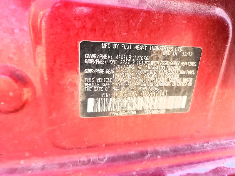 2013 Subaru Xv Crosstrek მანქანა იყიდება აუქციონზე, vin: JF2GPACC7D2832341, აუქციონის ნომერი: 51074016
