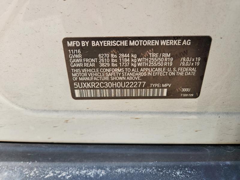 Aukcja sprzedaży 2017 Bmw X5, vin: 5UXKR2C30H0U22277, numer aukcji: 49053766