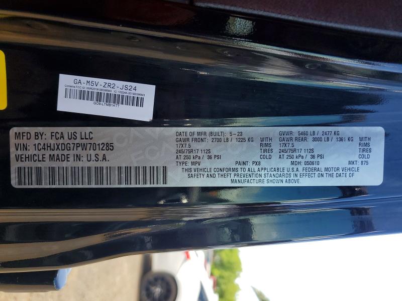 Aukcja sprzedaży 2023 Jeep Wrangler, vin: 1C4HJXDG7PW701285, numer aukcji: 50684296