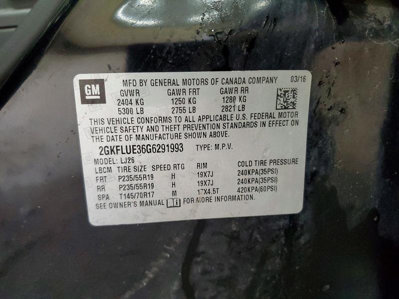 Продажа на аукционе авто 2016 Gmc Terrain, vin: 2GKFLUE36G6291993, номер лота: 51960366