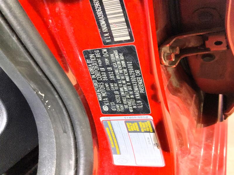 50500046 :رقم المزاد ، KNADM4A39D6296092 vin ، 2013 Kia Rio مزاد بيع