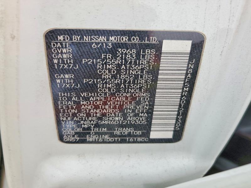Продаж на аукціоні авто 2013 Nissan Juke, vin: JN8AF5MR6DT219305, номер лоту: 52083686