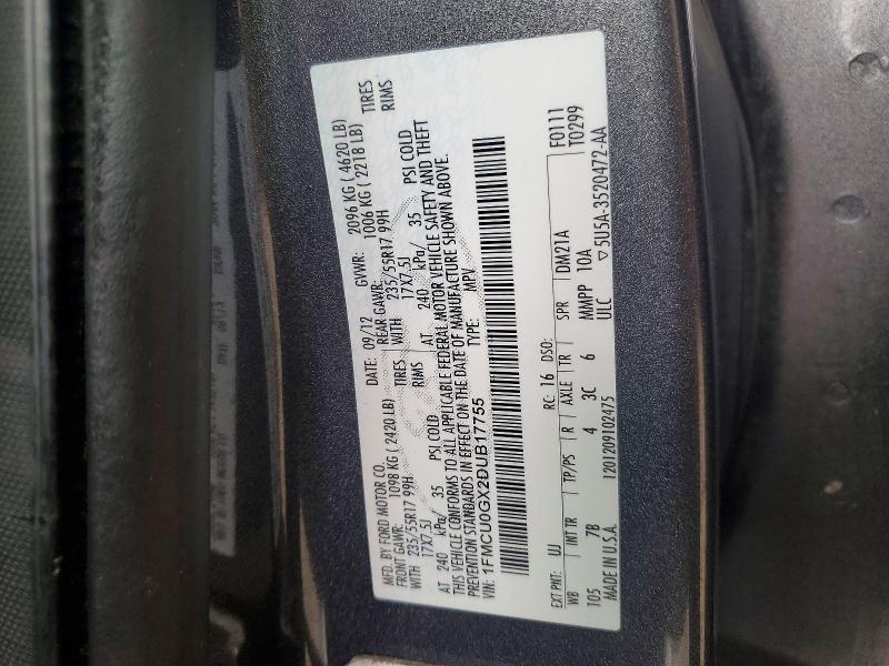 Aukcja sprzedaży 2013 Ford Escape, vin: 1FMCU0GX2DUB17755, numer aukcji: 50786446