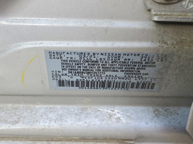 Aukcja sprzedaży 2021 Nissan Sentra, vin: 3N1AB8BV3MY257772, numer aukcji: 48419566