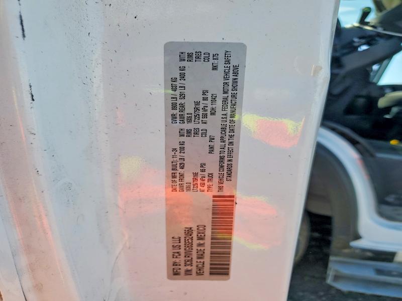 50140536 :رقم المزاد ، 3C6LRVVG1SE543493 vin ، 2025 Ram Promaster 2500 مزاد بيع
