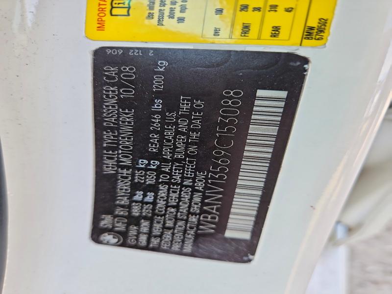 50165256 :رقم المزاد ، WBANV13569C153088 vin ، 2009 Bmw 528 مزاد بيع