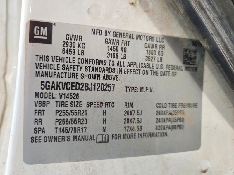 Продажа на аукционе авто 2011 Buick Enclave, vin: 5GAKVCED2BJ120257, номер лота: 51061196