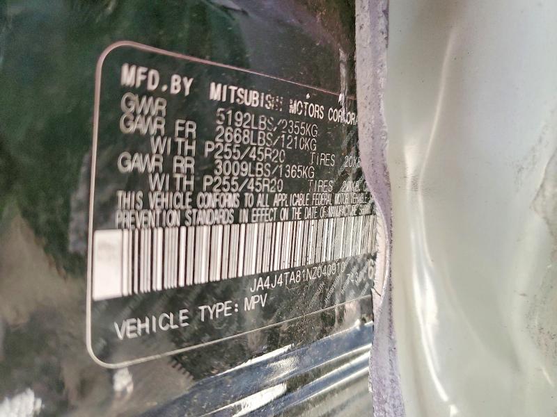 Продаж на аукціоні авто 2022 Mitsubishi Outlander, vin: JA4J4TA81NZ040910, номер лоту: 48942636