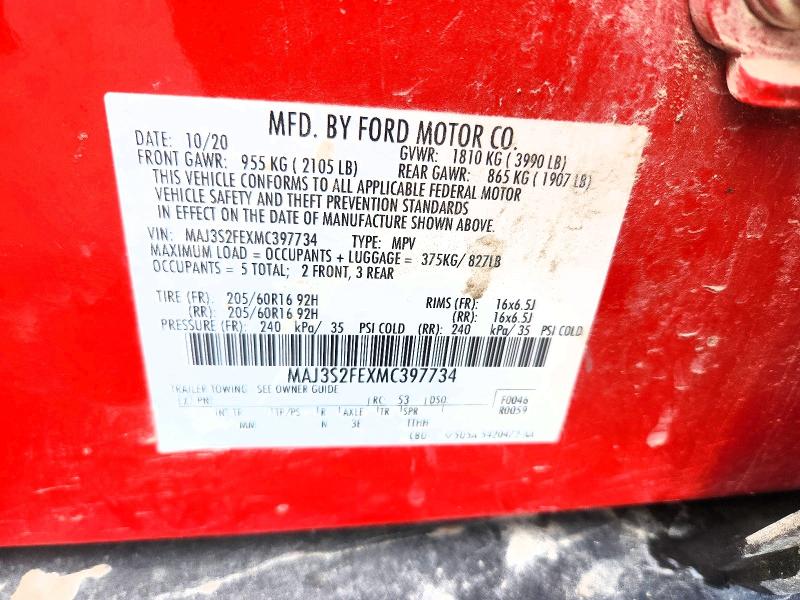 Продажа на аукционе авто 2021 Ford Ecosport, vin: MAJ3S2FEXMC397734, номер лота: 51439186