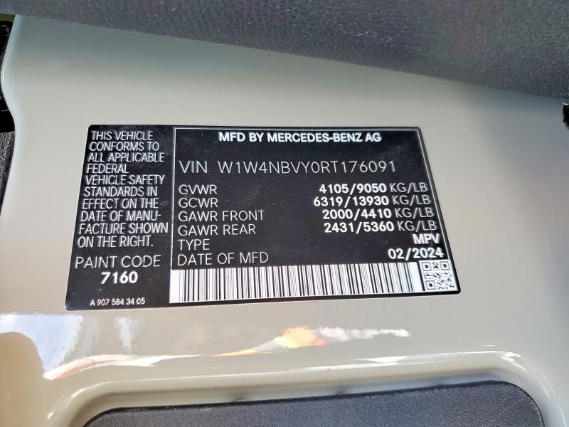 Продажа на аукционе авто 2024 Mercedes-benz Sprinter, vin: W1W4NBVY0RT176091, номер лота: 48532356