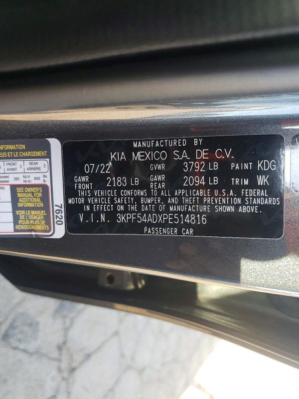 Aukcja sprzedaży 2023 Kia Forte, vin: 3KPF54ADXPE514816, numer aukcji: 50797406