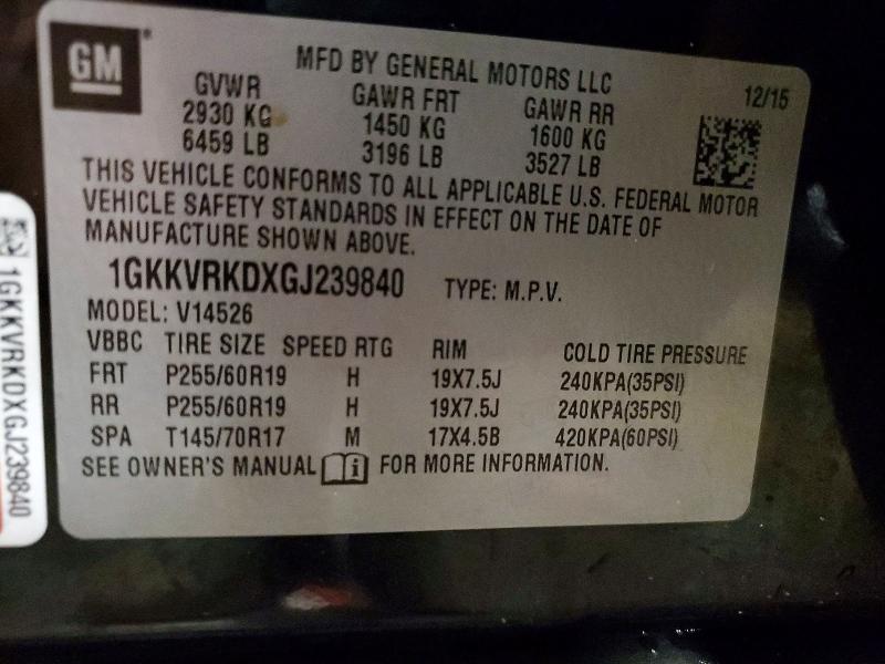 2016 Gmc Acadia მანქანა იყიდება აუქციონზე, vin: 1GKKVRKDXGJ239840, აუქციონის ნომერი: 49891676