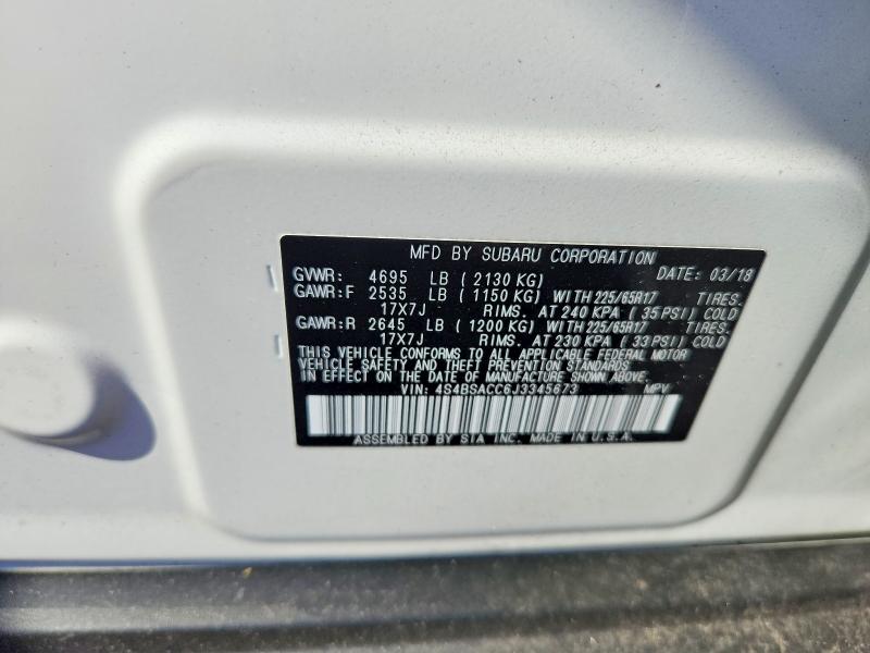 Продаж на аукціоні авто 2018 Subaru Outback, vin: 4S4BSACC6J3345673, номер лоту: 47259256