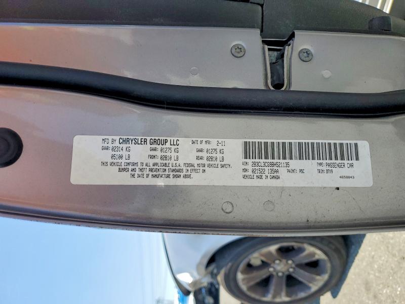 2011 Dodge Charger მანქანა იყიდება აუქციონზე, vin: 2B3CL3CG9BH521135, აუქციონის ნომერი: 51718896