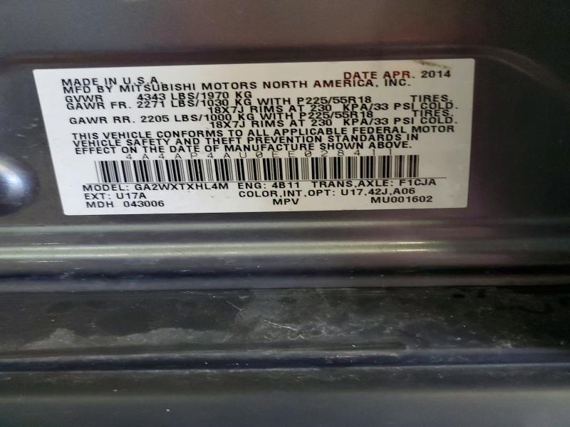 Продаж на аукціоні авто 2014 Mitsubishi Outlander Sport, vin: 4A4AP4AU0EE028411, номер лоту: 48083616