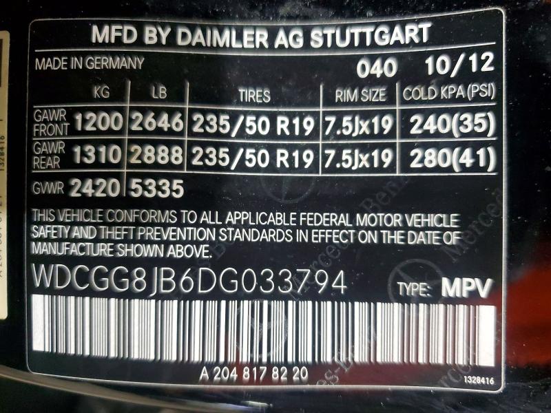 Продажа на аукционе авто 2013 Mercedes-benz Glk, vin: WDCGG8JB6DG033794, номер лота: 48825756