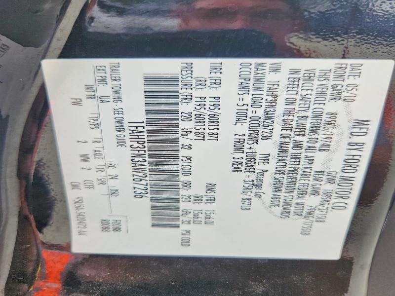 Продажа на аукционе авто 2010 Ford Focus, vin: 1FAHP3FN3AW267236, номер лота: 48944646