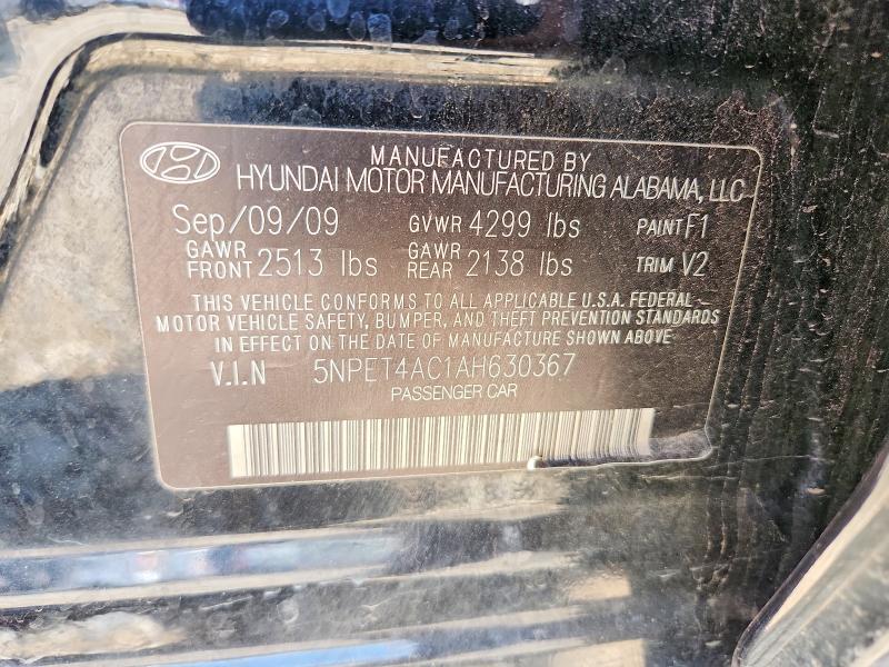 Aukcja sprzedaży 2010 Hyundai Sonata, vin: 5NPET4AC1AH630367, numer aukcji: 49274286