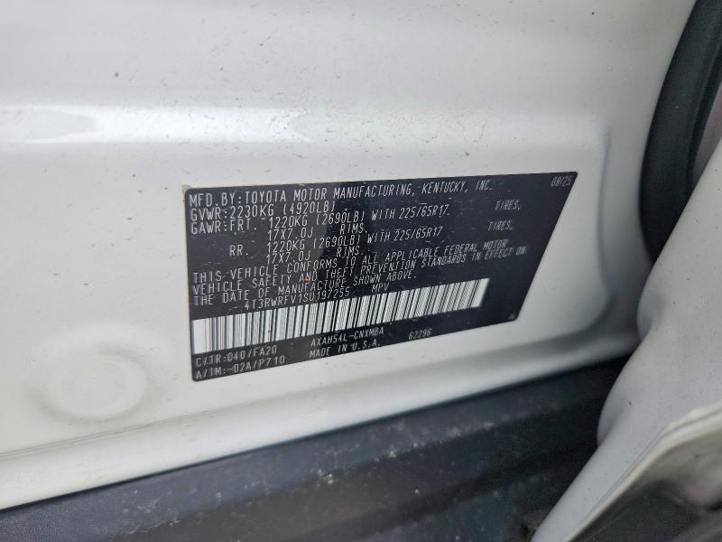 Aukcja sprzedaży 2025 Toyota Rav4 Hybrid, vin: 4T3RWRFV1SU197255, numer aukcji: 50158316