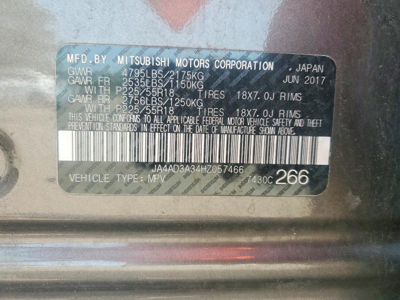 Продаж на аукціоні авто 2017 Mitsubishi Outlander, vin: JA4AD3A34HZ057466, номер лоту: 50496466
