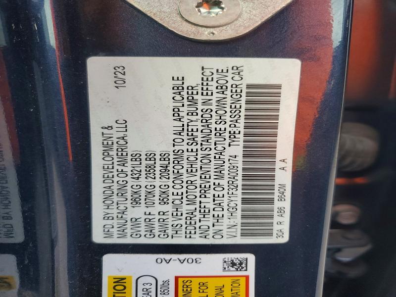 Продажа на аукционе авто 2024 Honda Accord, vin: 1HGCY1F32RA009174, номер лота: 51082176
