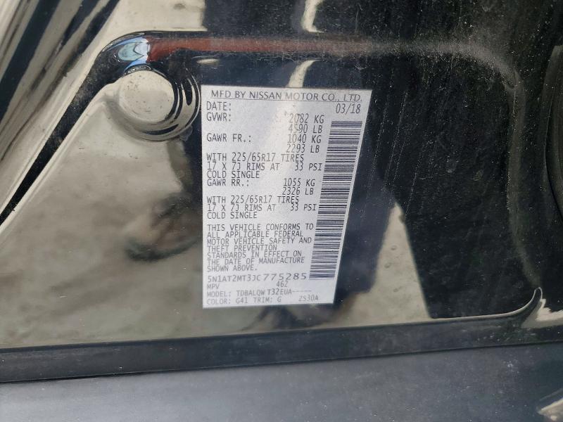Aukcja sprzedaży 2018 Nissan Rogue, vin: 5N1AT2MT3JC775285, numer aukcji: 49220526