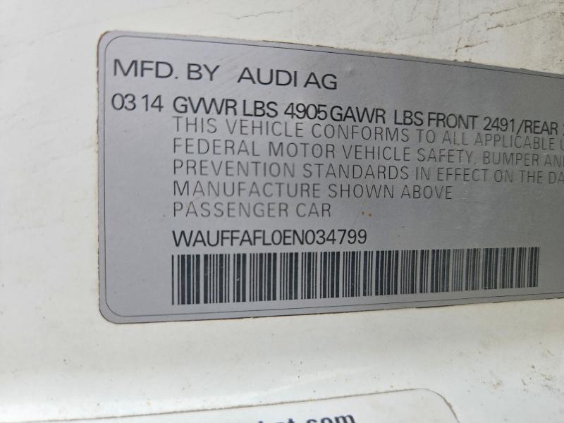 49961816 :رقم المزاد ، WAUFFAFL0EN034799 vin ، 2014 Audi A4 مزاد بيع