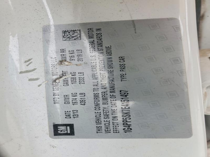 Продаж на аукціоні авто 2014 Buick Verano, vin: 1G4PP5SK7E4151497, номер лоту: 51680206