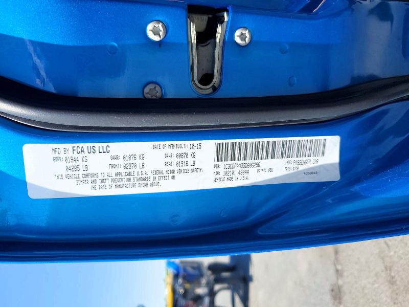 Продажа на аукционе авто 2016 Dodge Dart, vin: 1C3CDFAA3GD606296, номер лота: 52056546