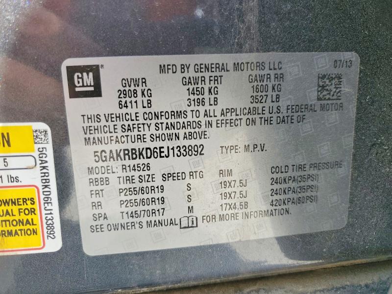 Продаж на аукціоні авто 2014 Buick Enclave, vin: 5GAKRBKD6EJ133892, номер лоту: 49594246