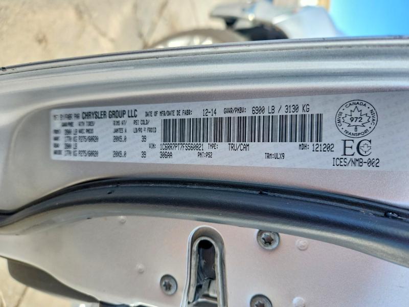 2015 Ram 1500 მანქანა იყიდება აუქციონზე, vin: 1C6RR7PT7FS560821, აუქციონის ნომერი: 49910766