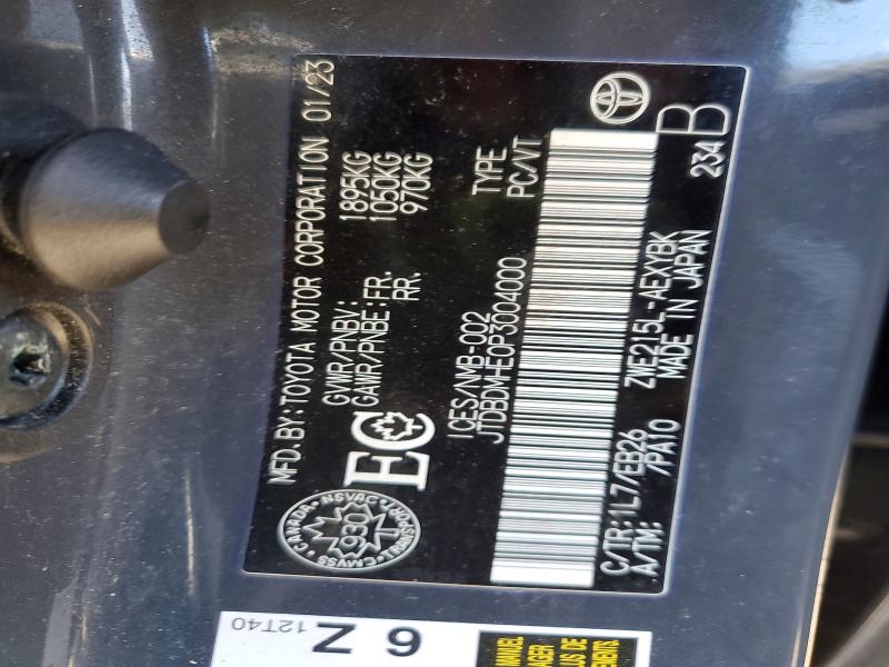 Продажа на аукционе авто 2023 Toyota Corolla Hybrid, vin: JTDBDMHE0P3004000, номер лота: 49393746
