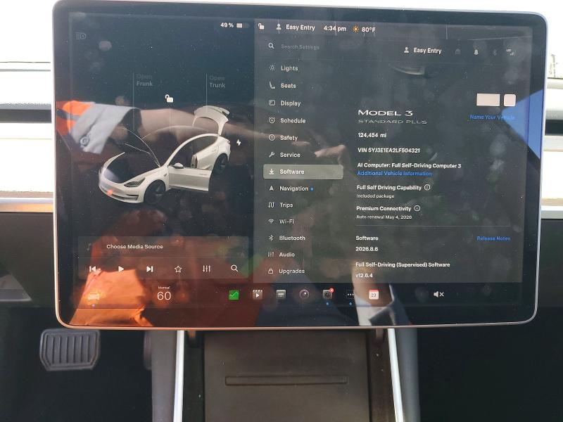 Продажа на аукционе авто 2020 Tesla Mdl 3, vin: 5YJ3E1EA2LF504321, номер лота: 50727136