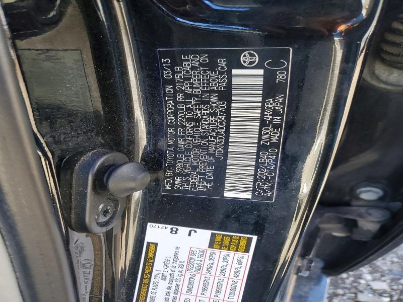 Продажа на аукционе авто 2013 Toyota Prius, vin: JTDKN3DU4D0347703, номер лота: 48948346