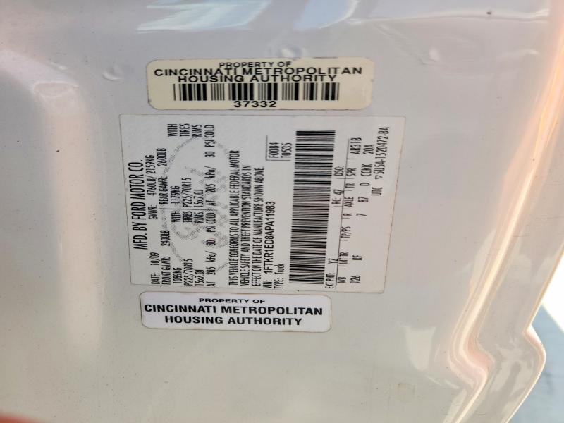 50982076 :رقم المزاد ، 1FTKR1ED8APA11983 vin ، 2010 Ford Ranger مزاد بيع