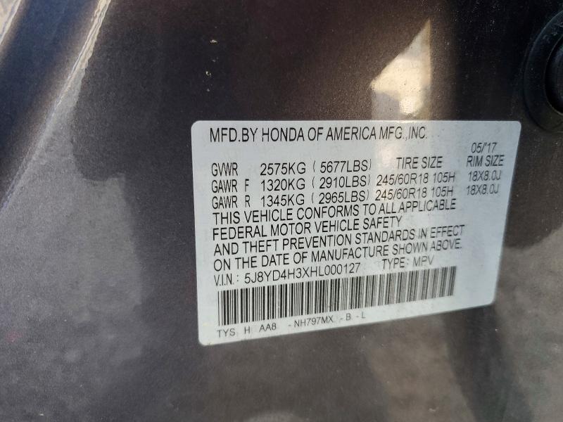 Продажа на аукционе авто 2017 Acura Mdx, vin: 5J8YD4H3XHL000127, номер лота: 47073046