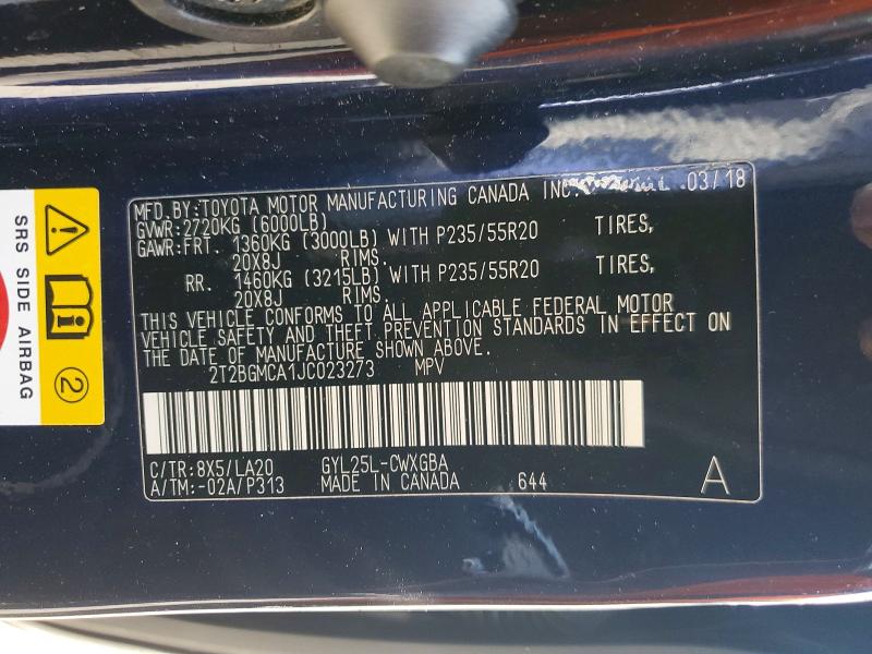 2018 Lexus Rx 450h მანქანა იყიდება აუქციონზე, vin: 2T2BGMCA1JC023273, აუქციონის ნომერი: 50186766