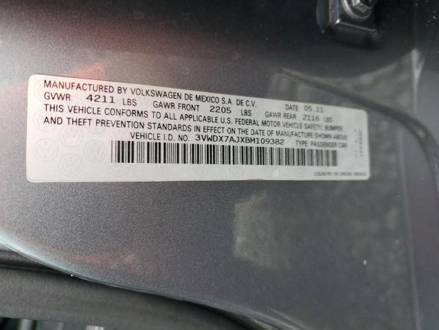 Продаж на аукціоні авто 2011 Volkswagen Jetta, vin: 3VWDX7AJXBM109382, номер лоту: 48801746