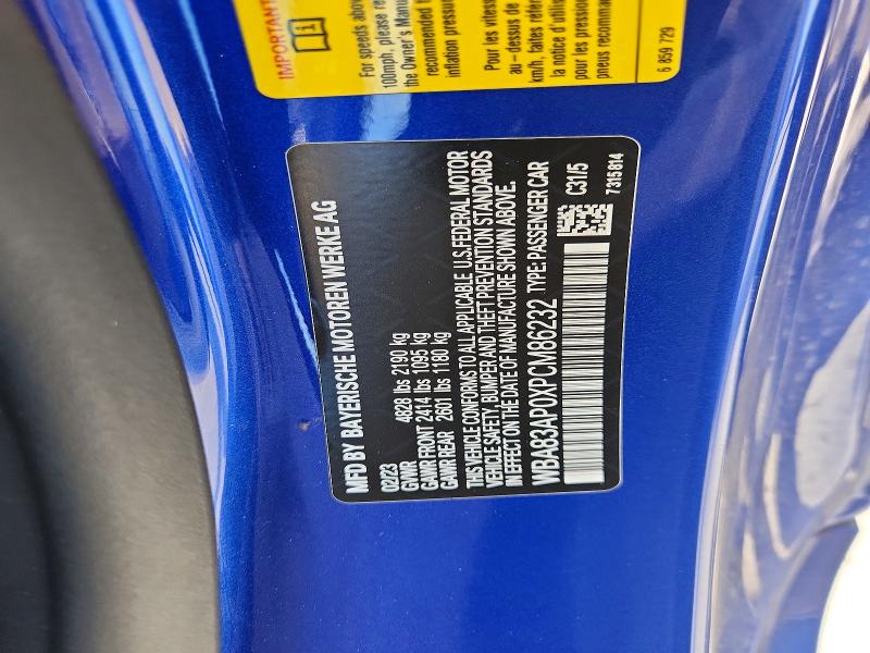 Продаж на аукціоні авто 2023 Bmw M440i, vin: WBA83AP0XPCM86232, номер лоту: 49420576